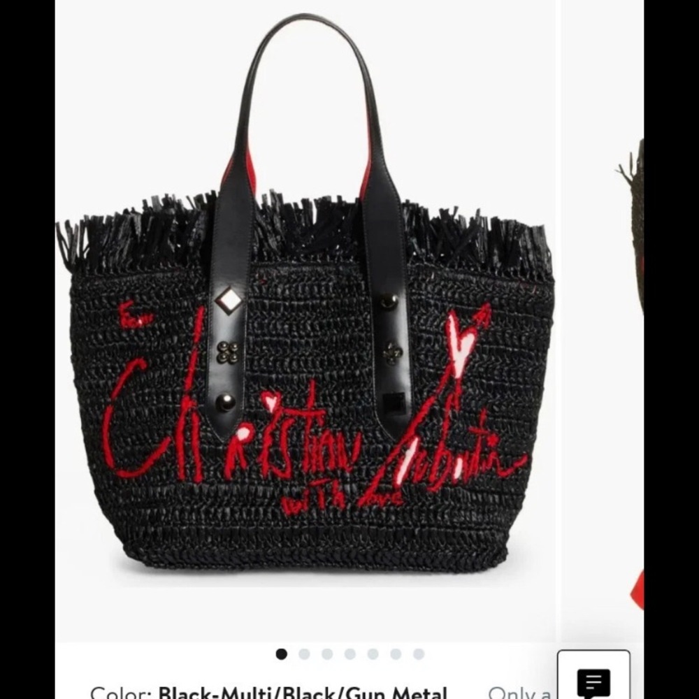 Christian Louboutin Black Tote with Red Accents